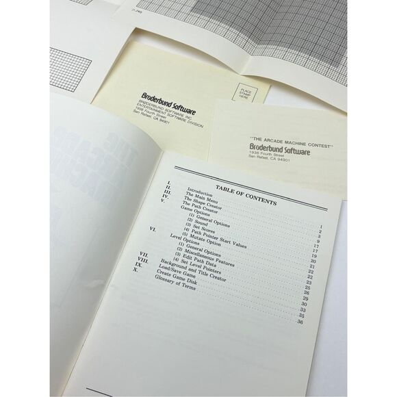 1982 The Arcade Machine For Apple II Floppy Disk + Manual + Worksheets + Folder - Picture 4 of 6